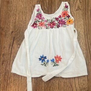 Floral Embroidered White Dress
